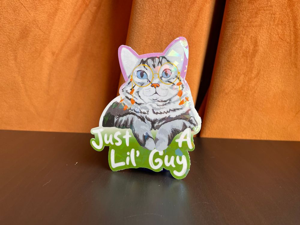 Lil Guy Genderqueer Pride Sticker